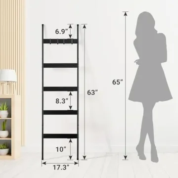 Stylish ELYKEN 5-Tier Blanket Ladder for Home Decor