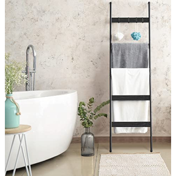 Stylish ELYKEN 5-Tier Blanket Ladder for Home Decor