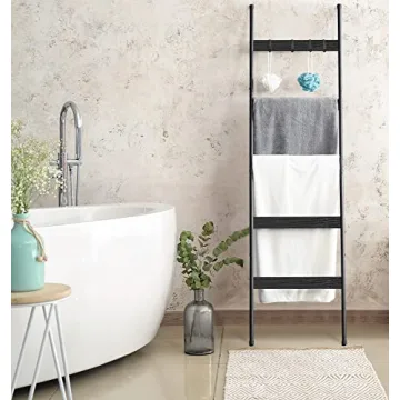 Stylish ELYKEN 5-Tier Blanket Ladder for Home Decor