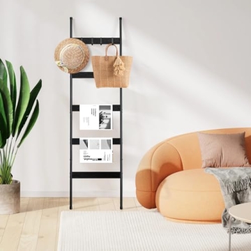 Stylish ELYKEN 5-Tier Blanket Ladder for Home Decor