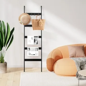 Stylish ELYKEN 5-Tier Blanket Ladder for Home Decor