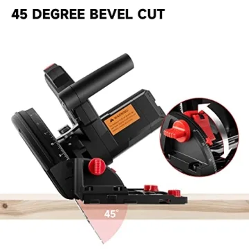 Eastvolt 6-1/2" Plunge-cut Track Saw for Precision Wood Cutting