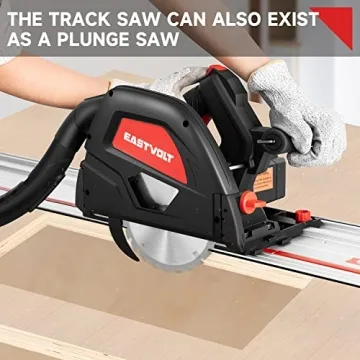 Eastvolt 6-1/2" Plunge-cut Track Saw for Precision Wood Cutting