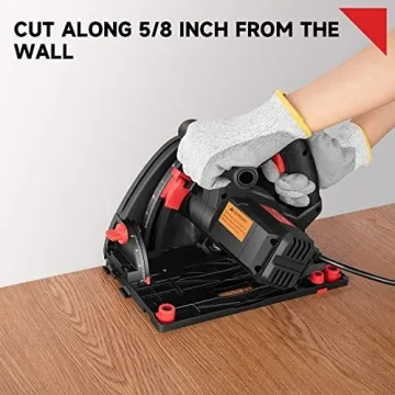 Eastvolt 6-1/2" Plunge-cut Track Saw for Precision Wood Cutting