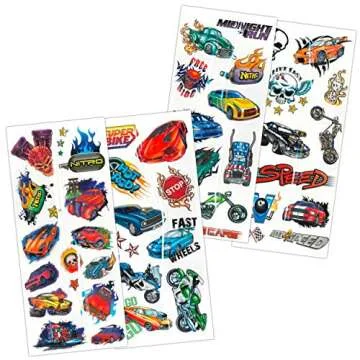 Hot Wheels Mystery Pack with 10 Cars and Bonus Tattoos