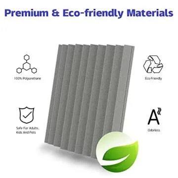 12 Pack Acoustic Panels, 12"X 12"X1" Sound Proof Foam Panels, High Density Soundproofing Wall Panels for Home Studio, Acoustic Foam Wedges Absorbing Noise (Gray)