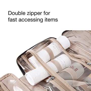 BAGSMART Water-resistant Toiletry Organizer - Baby Pink