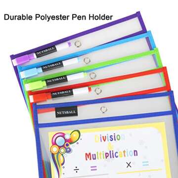 Nutsball Reusable Dry Erase Pockets - Classroom Supplies
