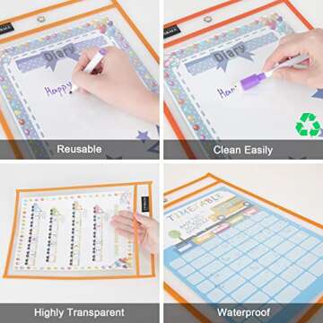 Nutsball Reusable Dry Erase Pockets - Classroom Supplies