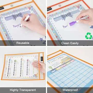 Nutsball Reusable Dry Erase Pockets - Classroom Supplies