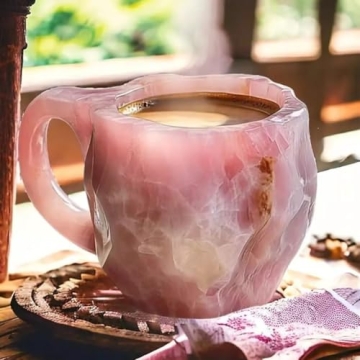Luxurious Multi-Colored Mineral Crystal Coffee Mug