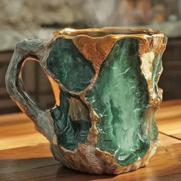 Luxurious Multi-Colored Mineral Crystal Coffee Mug
