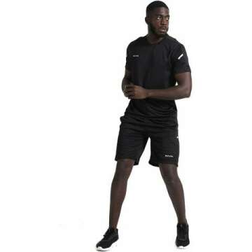 BUYJYA Men's Athletic Shorts Set - 3 Pack