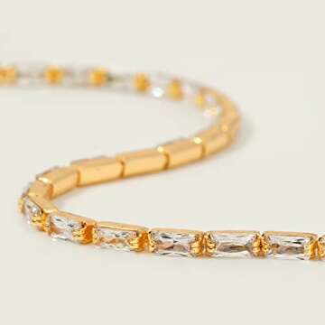 MEVECCO Anklet for Women Gold Chain Zirconia Cut Diamond 14K Gold Plated Dainty Chain Boho Beach Summer Simple Foot Jewelry Ankle Bracelet