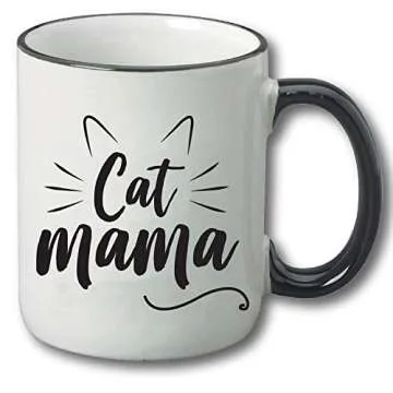 Cat Mama Coffee Mug for Cat Lovers - Funny Gift Idea