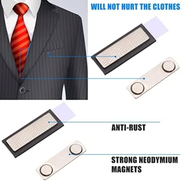 Chinco Magnetic Name Tags - Strong Adhesive Badge Magnets