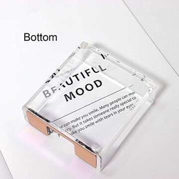 Clear Rose Gold Acrylic Desk Accessories Organizer Set, Tape Dispenser, Stapler 24/6 Staples, Sticky Notes Holder, Magnetic Paper Clips Holder, Pen Pencil Holder, Office Supplies Stationery(Rose Gold）