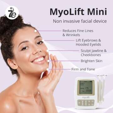 7E Wellness MyoLift Mini Microcurrent Facial Device - Non-Invasive Face Lift, Facial Skin Care Produ...