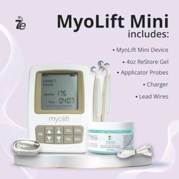 7E Wellness MyoLift Mini Microcurrent Facial Device - Non-Invasive Face Lift, Facial Skin Care Products for Anti Aging, Skin Tightening - Esthetician Supplies and Skin Care Tools - Up to 400 Microamps