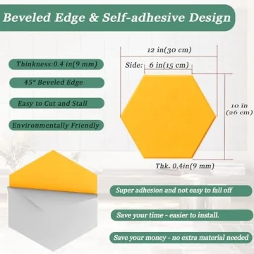 Hexagonal Acoustic Panels for Sound Absorption and Design