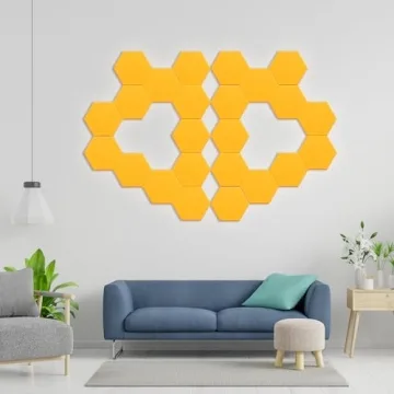 Hexagonal Acoustic Panels for Sound Absorption and Design
