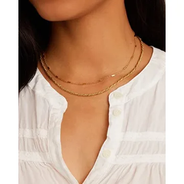gorjana Women's Tatum Necklace 18k Gold Plated Link Bar