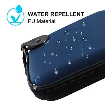 Lacdo Hard Drive Carrying Case for Seagate Portable/Seagate One Touch/Seagate Ultra Touch/Backup Plus Slim Portable External Hard Drive HDD 1TB 2TB 4TB 5TB USB 3.0 Shockproof Travel Bag, Blue