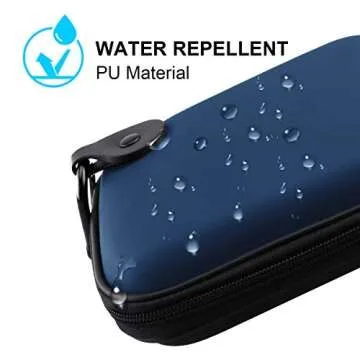 Lacdo Hard Drive Carrying Case for Seagate Portable/Seagate One Touch/Seagate Ultra Touch/Backup Plus Slim Portable External Hard Drive HDD 1TB 2TB 4TB 5TB USB 3.0 Shockproof Travel Bag, Blue