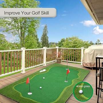 Chriiena Golf Putting Green for Indoor and Outdoor Use