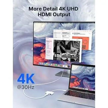 JSAUX USB-C to HDMI Adapter, Digital AV Multiport 4K@30Hz 3-in-1 100W Charging,5Gbps USB-A 3.0, Type-C Compatible for iPhone 16 Pro/16 Pro Max/16/iPhone 15 Pro Max,Samsung S24/23, iPad, MacBook,Dell