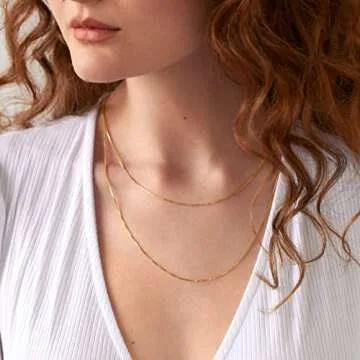 PAVOI Square Box Italian Solid 925 Sterling Silver, 22K Gold Plated, 0.8mm Italian Diamond-Cut Square Box Chain Necklace for Men and Women, MADE IN ITALY (16, White Plated)