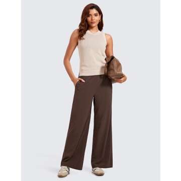 CRZ YOGA Lightweight Wide Leg Pants for Women