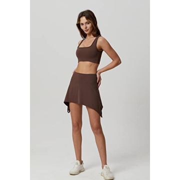 Stylish QINSEN Women's Crop Top and Mini Skirt Set