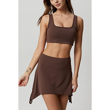 Stylish QINSEN Women's Crop Top and Mini Skirt Set