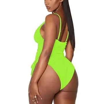 Viottiset Women's One Piece Plus Size Swimsuit with Tummy Control