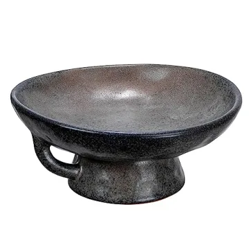 Creative Co-Op Black Stoneware Bowl for Stylish Decor