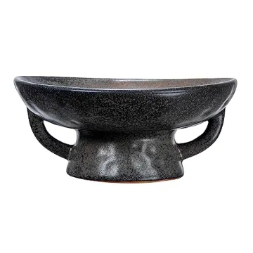 Creative Co-Op Black Stoneware Bowl for Stylish Decor