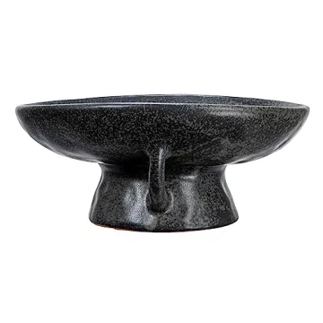 Creative Co-Op Black Stoneware Bowl for Stylish Decor