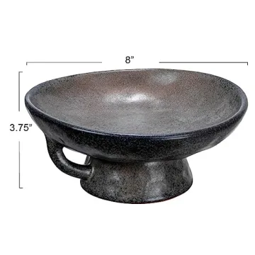 Creative Co-Op Black Stoneware Bowl for Stylish Decor