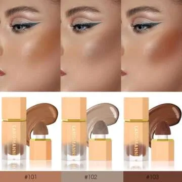 BEFIVECOK Liquid Contour Stick Makeup - Cream Face Contour Wand with Cushion Applicator, Natural Matte Long Lasting Creamy Bronzer Contour, Lightweight Silky Blendable (#01 LIGHT TO MEDIUM)