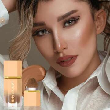 BEFIVECOK Liquid Contour Stick Makeup - Cream Face Contour Wand with Cushion Applicator, Natural Matte Long Lasting Creamy Bronzer Contour, Lightweight Silky Blendable (#01 LIGHT TO MEDIUM)