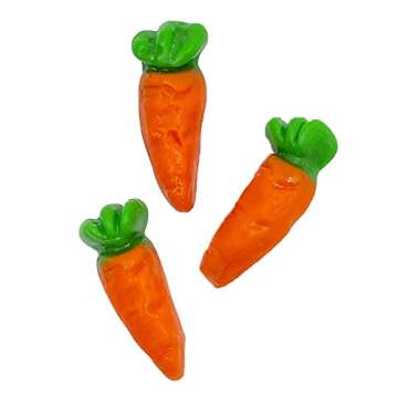 Fruidles Easter Gummi Carrots Candy, Delicious Fruit Flavors Gummies, Soft, Chewy, Fun and Festive H...