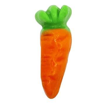 Fruidles Easter Gummi Carrots Candy, Delicious Fruit Flavors Gummies, Soft, Chewy, Fun and Festive Holiday Snacking, Party Favor (Half-Pound)