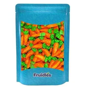 Fruidles Easter Gummi Carrots Candy, Delicious Fruit Flavors Gummies, Soft, Chewy, Fun and Festive Holiday Snacking, Party Favor (Half-Pound)