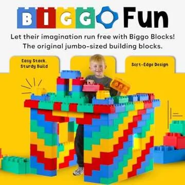 BiggoBlocks Jumbo Building Blocks for Kids 4-8