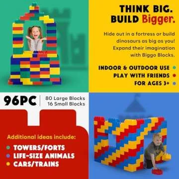 BiggoBlocks Jumbo Building Blocks for Kids 4-8