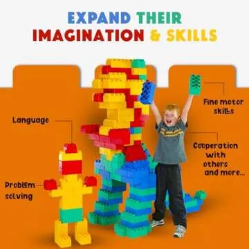 BiggoBlocks Jumbo Building Blocks for Kids 4-8