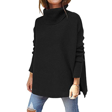 LILLUSORY Oversized Turtleneck Pullover Sweater – Chic Winter Fashion