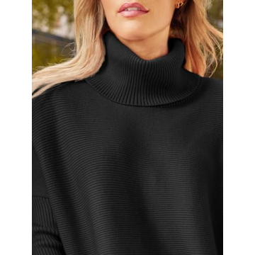 LILLUSORY Oversized Turtleneck Sweater for Women 2024