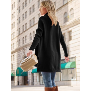 LILLUSORY Oversized Turtleneck Sweater for Women 2024